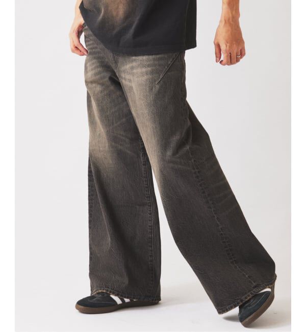 JOURNAL STANDARD relume「スモーキーデニム 11oz ワイド エンジニアド パンツ」|デニム|