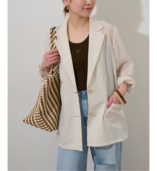 JOURNAL STANDARD relume「《追加》シングルシアージャケット」|テーラードジャケット|ナチュラル