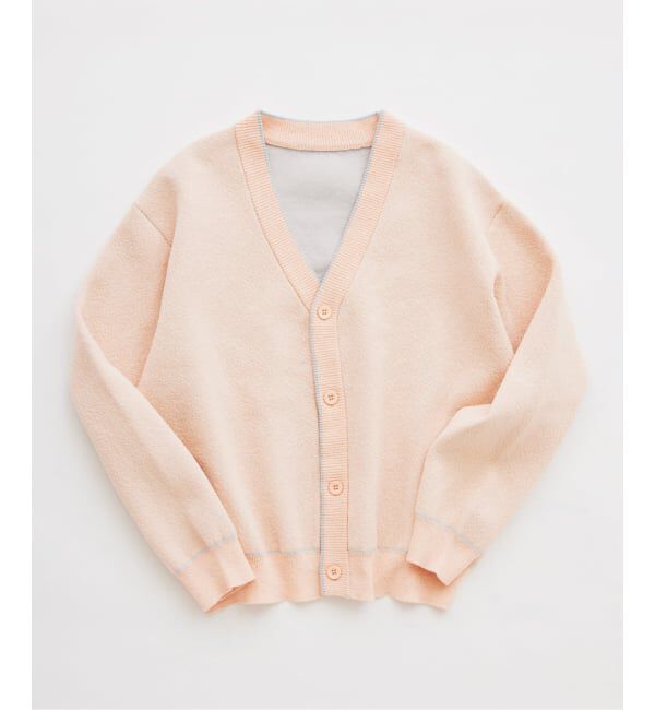 JOURNAL STANDARD relume「ドライタッチ ブークレ Vネック カーディガン」|カーディガン|ピンク