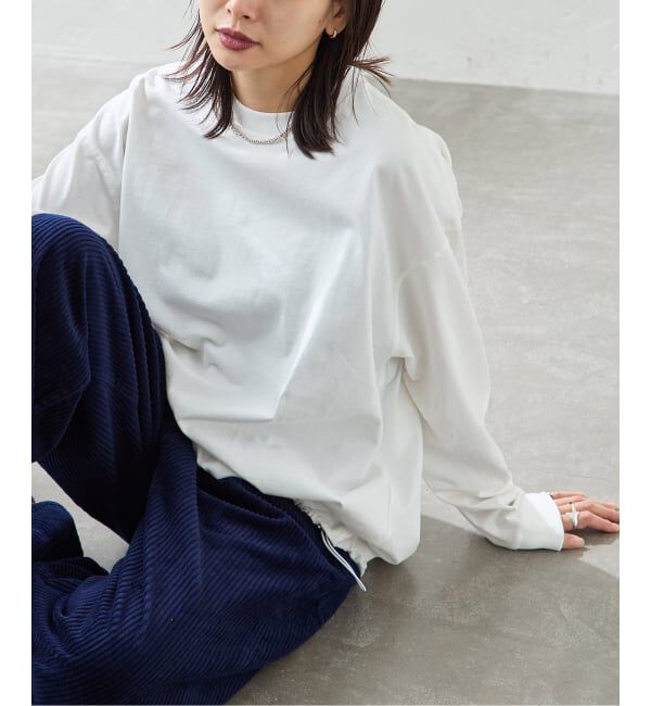 JOURNAL STANDARD「《追加2》シャーリングロングスリーブTシャツ」|Tシャツ・カットソー|ホワイト