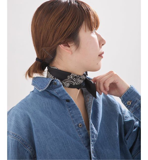 journal standard L'essage「【AENEIS/エネス】Minimal Illusion Silk Twill Bande：スカーフ」|バンダナ・スカーフ|