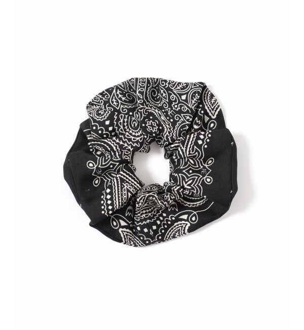 journal standard L'essage「《追加》【AENEIS/エネス】MINIMAL BANDANA SILK SCRUNCHIE：シュシュ」|その他|ブラック