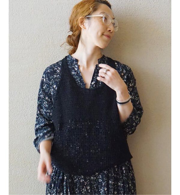 journal standard luxe「クロシェベスト」|ベスト・ジレ|ブラック