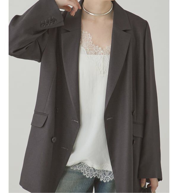 journal standard L'essage「《予約》リバーレースキャミ」|キャミソール|ホワイト