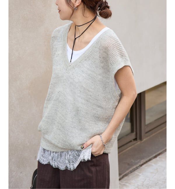 JOURNAL STANDARD「《予約》【osedit】WASHABLELINEN Vベスト」|ベスト・ジレ|