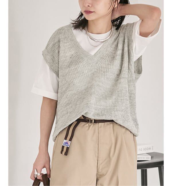 JOURNAL STANDARD「《予約》【osedit】WASHABLELINEN Vベスト」|ベスト・ジレ|