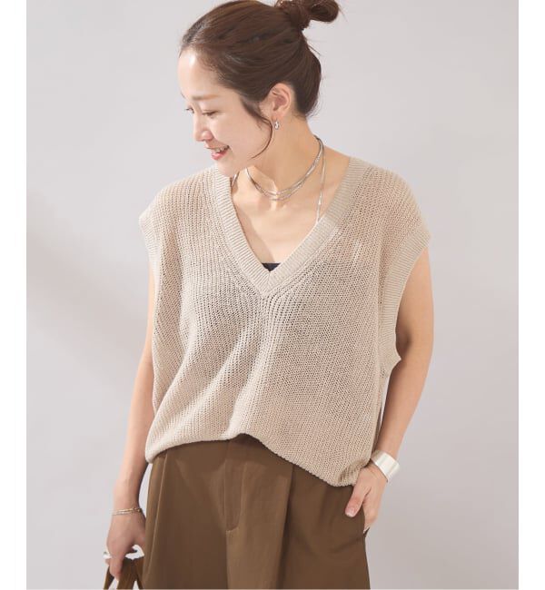 JOURNAL STANDARD「《予約》【osedit】WASHABLELINEN Vベスト」|ベスト・ジレ|