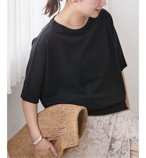 JOURNAL STANDARD「《予約》【UVカット/洗える/接触冷感】WASHABLE COOL UV ドルマンプルオーバー」|ニット・セーター|ブラック