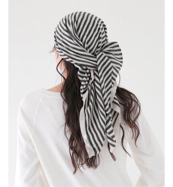journal standard luxe「【ARMEN】 COTTON STRIPE TRIANGLE SCARF」|バンダナ・スカーフ|
