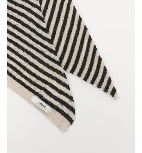 journal standard luxe「【ARMEN】 COTTON STRIPE TRIANGLE SCARF」|バンダナ・スカーフ|