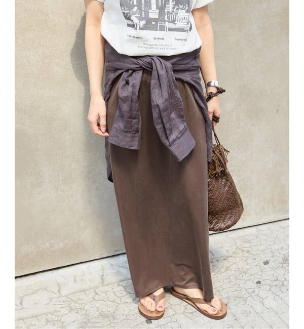 JOURNAL STANDARD「《追加2》フィブリルキュプラジャージーマキシスカート」|スカート|ブラウン B