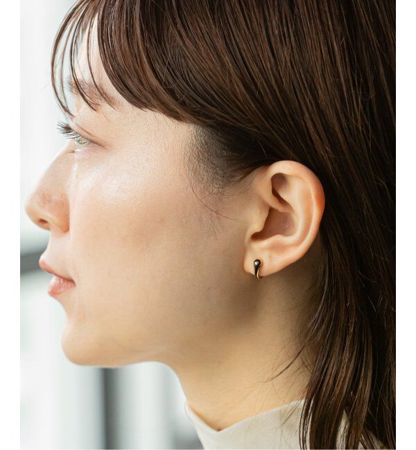 NOBLE「HIROTAKA/ヒロタカ Bird of Paradise ハーフフープピアス(片耳)」|ピアス|ブラック