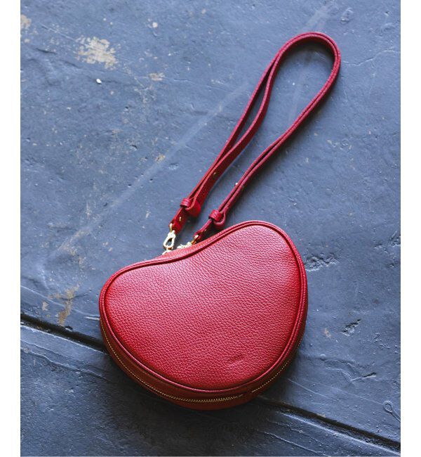 NOBLE「ch!iii/チー Leather Heart Shoulder」|ショルダー・メッセンジャー|レッド