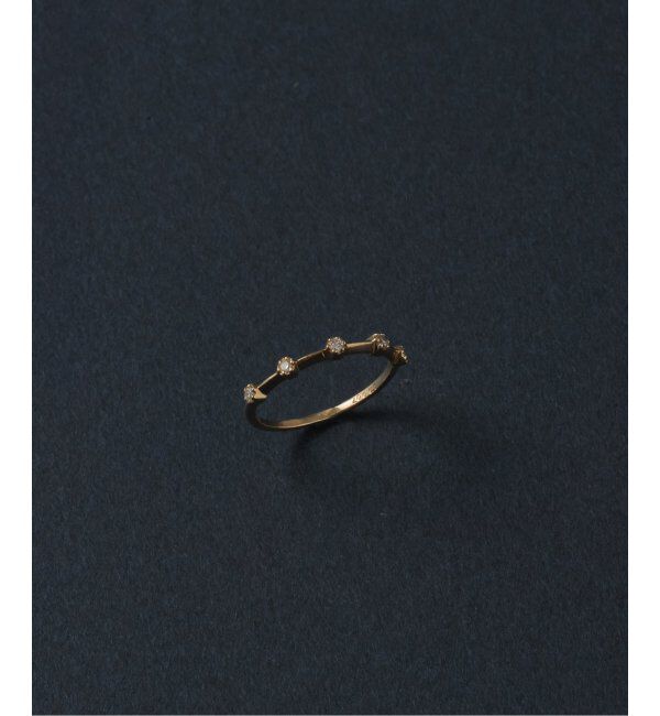 Lilas by Spick&Span「5ピースダイヤステーションピンキーリング K10」|リング|