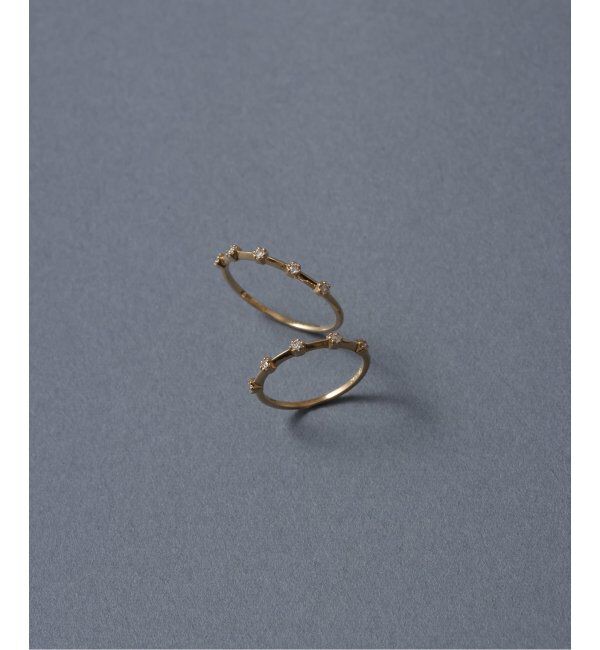 Lilas by Spick&Span「5ピースダイヤステーションピンキーリング K10」|リング|