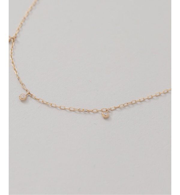 Lilas by Spick&Span「《WEB限定》7ダイヤステーション40cmネックレス K10」|ネックレス|