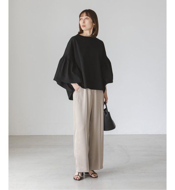 NOBLE「COG THE BIGSMOKE/コグザビッグスモーク LAURA GATHERED SLV TOP」|Tシャツ・カットソー|