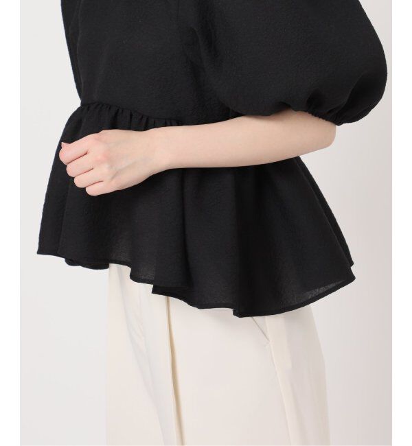 NOBLE「《追加》【洗える】シアーノイズジャガードブラウス」|シャツ・ブラウス|