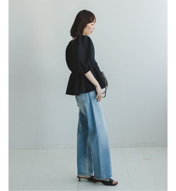 NOBLE「《追加》【洗える】シアーノイズジャガードブラウス」|シャツ・ブラウス|