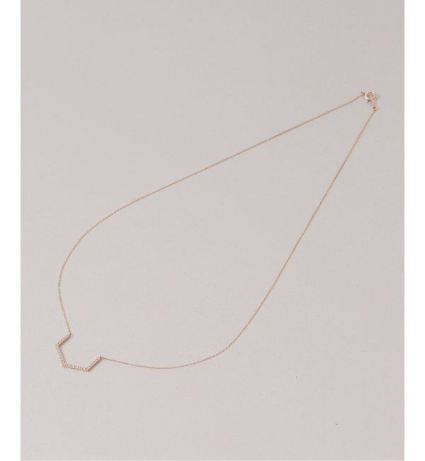 Lilas by Spick&Span「arrowラインホワイトトパーズネックレス K10」|ネックレス|