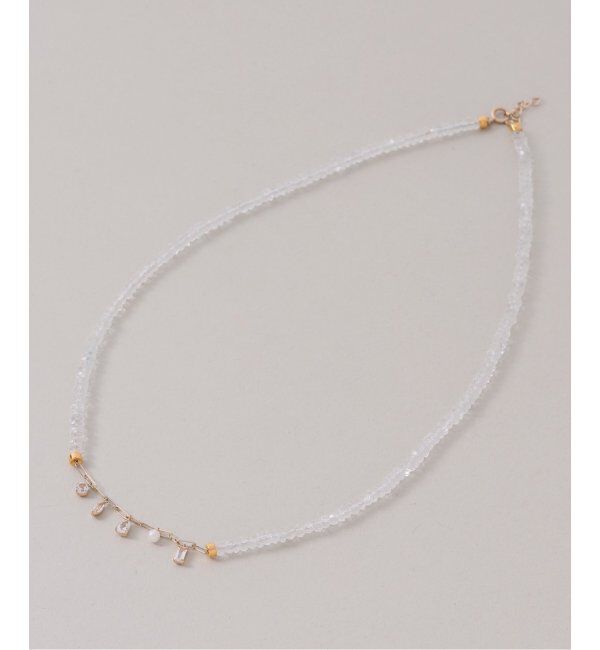 Lilas by Spick&Span「トパーズビーズチェーンモチーフネックレス K10」|ネックレス|