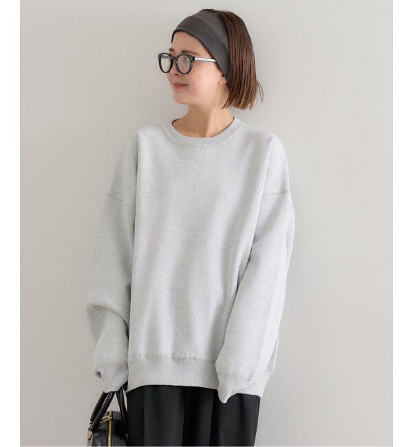 U by SPICK&SPAN「スウェットライクニット」|ニット・セーター|グレーB