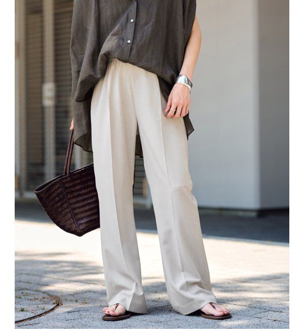 FRAMeWORK「≪追加・洗濯機洗い可能≫ウォッシャブルイージースラックス 3」|スラックス|ベージュ A