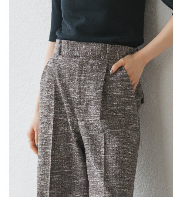 NOBLE「ライトツイードスラックスパンツ」|スラックス|