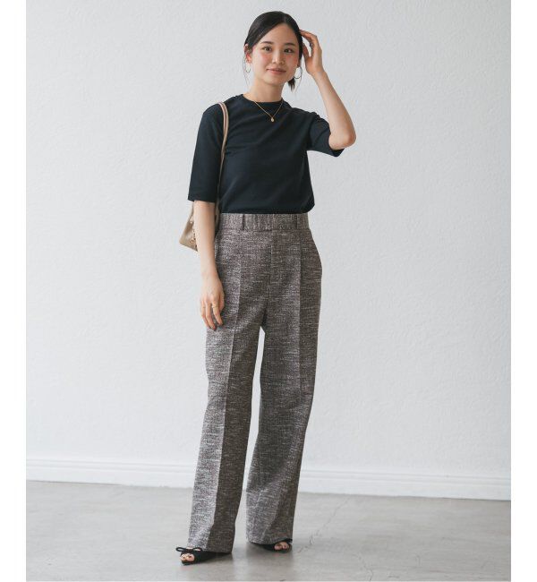 NOBLE「ライトツイードスラックスパンツ」|スラックス|