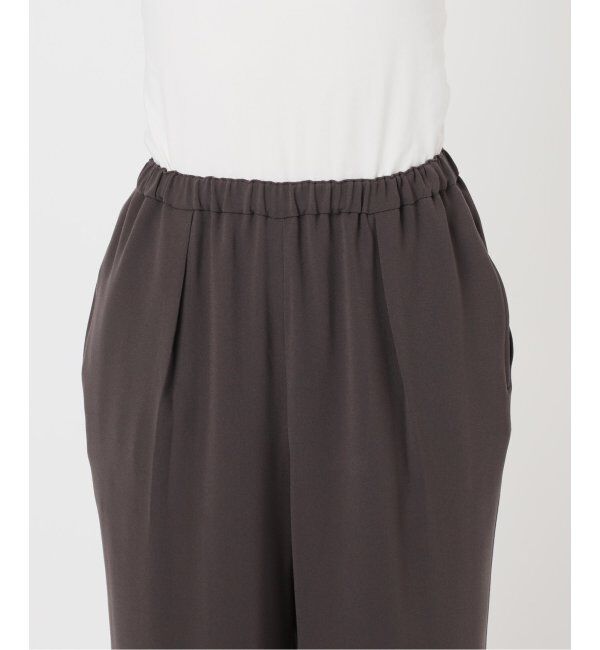 NOBLE「【洗える】ライトジョーゼットドレープパンツ」|スラックス|