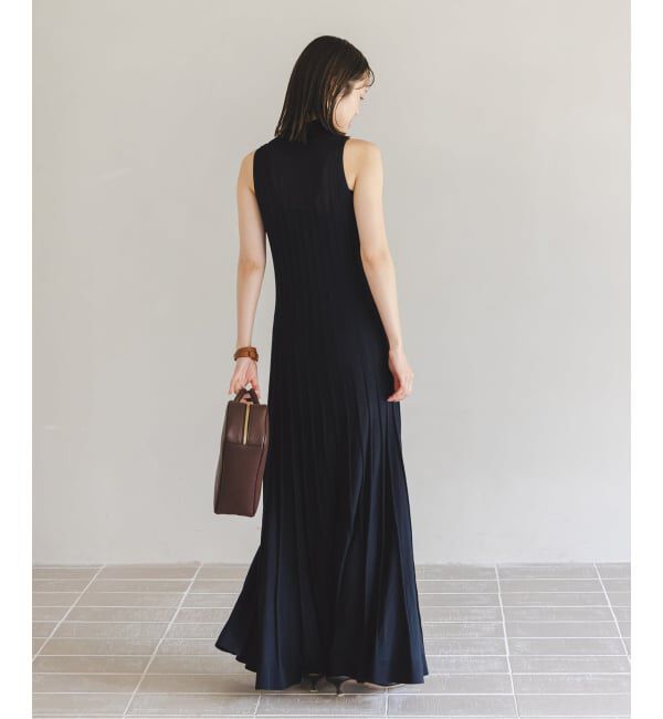 NOBLE「【NOBLE&times;L'AUBE BLANC】シアーワイドリブニットワンピース」|ワンピース|