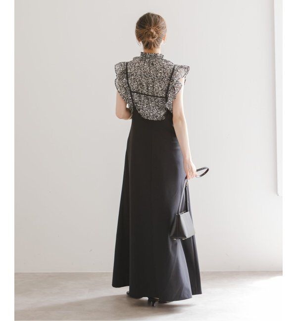 NOBLE「《追加4》【洗える】シャーリングフリルノースリブラウス」|シャツ・ブラウス|