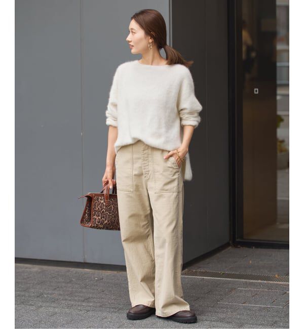 FRAMeWORK「≪一部カラーWEB限定≫ミリタリースラブバックサテンベイカーパンツ」|カーゴ|