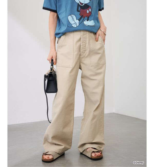 FRAMeWORK「≪一部カラーWEB限定≫ミリタリースラブバックサテンベイカーパンツ」|カーゴ|