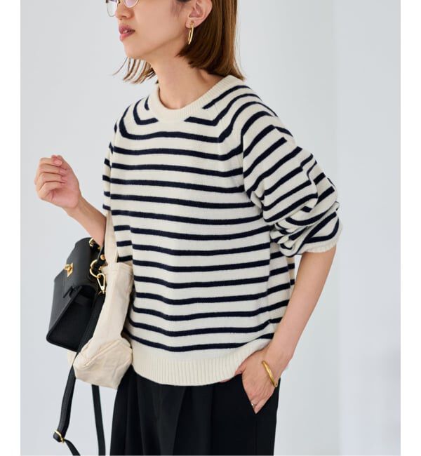 FRAMeWORK「AQUA クルーネックプルオーバー」|ニット・セーター|ホワイト