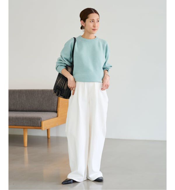 FRAMeWORK「AQUA クルーネックプルオーバー」|ニット・セーター|