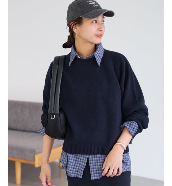 FRAMeWORK「AQUA クルーネックプルオーバー」|ニット・セーター|