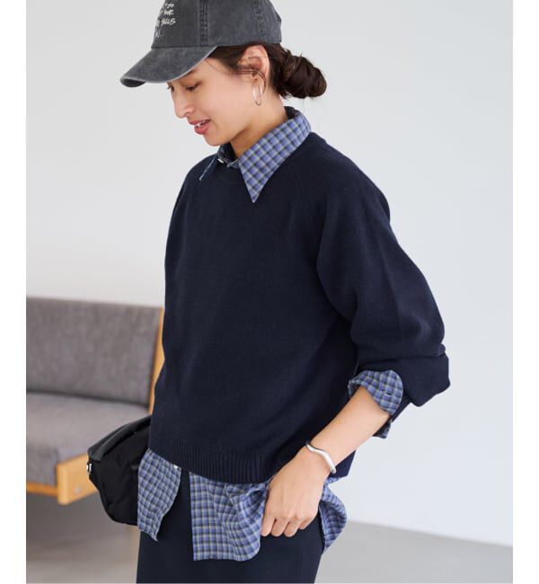 FRAMeWORK「AQUA クルーネックプルオーバー」|ニット・セーター|