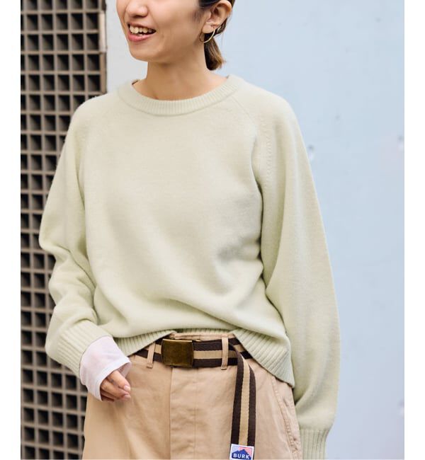 FRAMeWORK「AQUA クルーネックプルオーバー」|ニット・セーター|イエロー