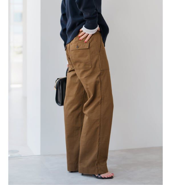 Spick and Span「《追加2》ルーズベイカーパンツ」|カーゴ|