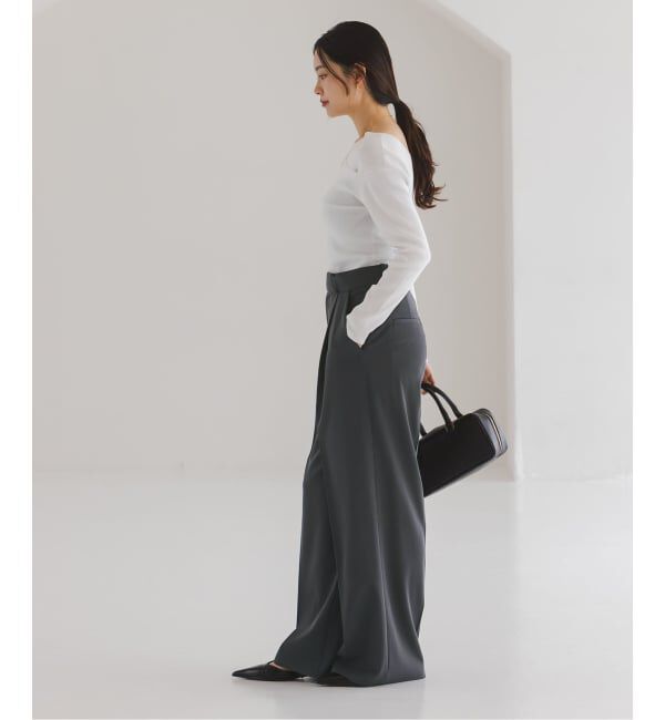 NOBLE「《追加・セットアップ対応》フローツイルスラックスパンツ」|スラックス|