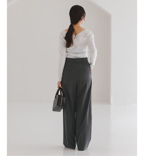 NOBLE「《追加・セットアップ対応》フローツイルスラックスパンツ」|スラックス|