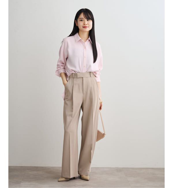 NOBLE「《追加・セットアップ対応》フローツイルスラックスパンツ」|スラックス|