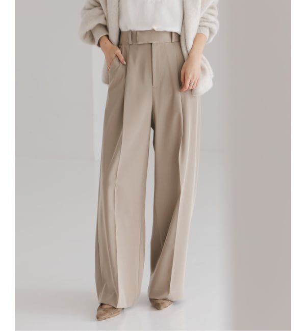 NOBLE「《追加・セットアップ対応》フローツイルスラックスパンツ」|スラックス|