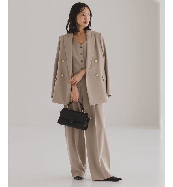 NOBLE「《追加・セットアップ対応》フローツイルスラックスパンツ」|スラックス|