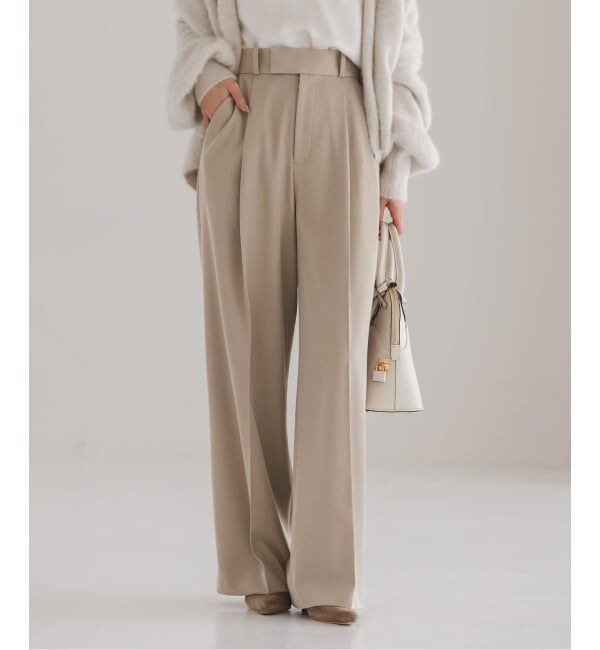 NOBLE「《追加・セットアップ対応》フローツイルスラックスパンツ」|スラックス|