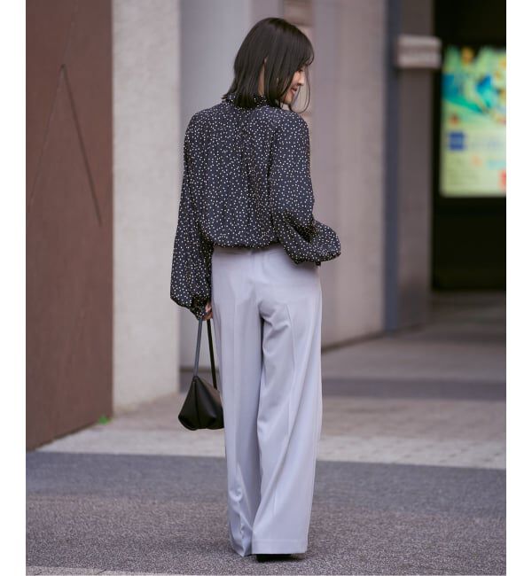 NOBLE「《追加・セットアップ対応》フローツイルスラックスパンツ」|スラックス|