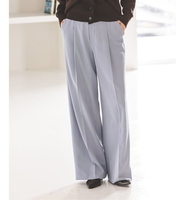 NOBLE「《追加・セットアップ対応》フローツイルスラックスパンツ」|スラックス|