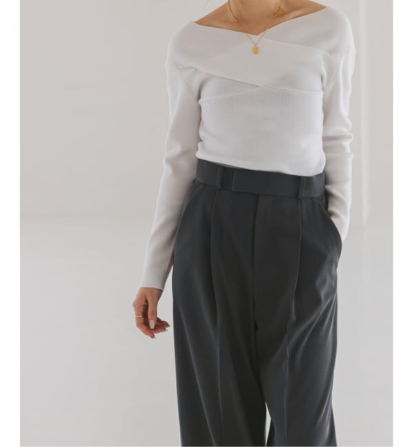 NOBLE「《追加・セットアップ対応》フローツイルスラックスパンツ」|スラックス|