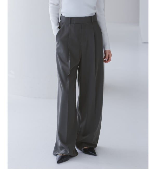 NOBLE「《追加・セットアップ対応》フローツイルスラックスパンツ」|スラックス|